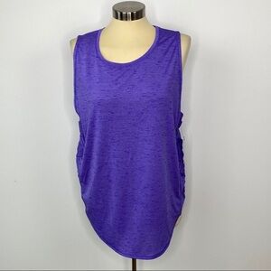 Xersion Purple Side Cut Out Workout Tank Top